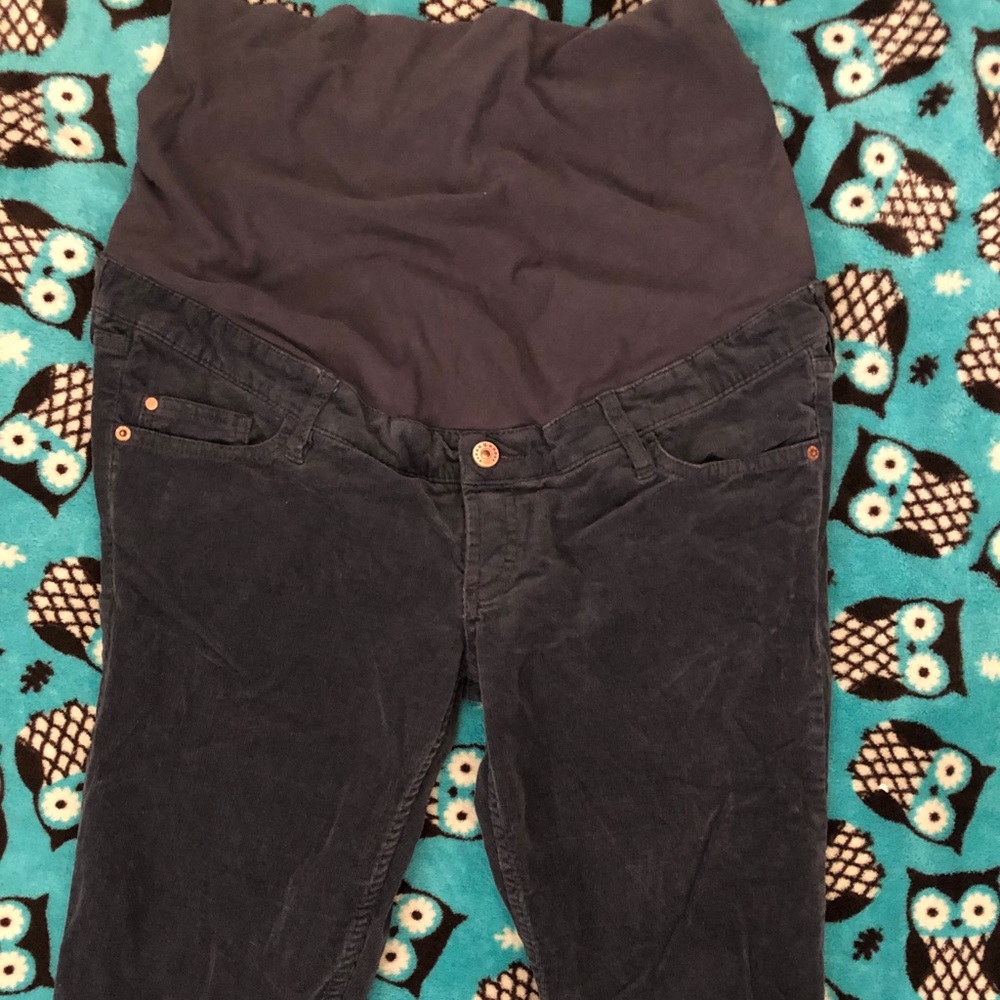 H&M Mama gray maternity skinny cords